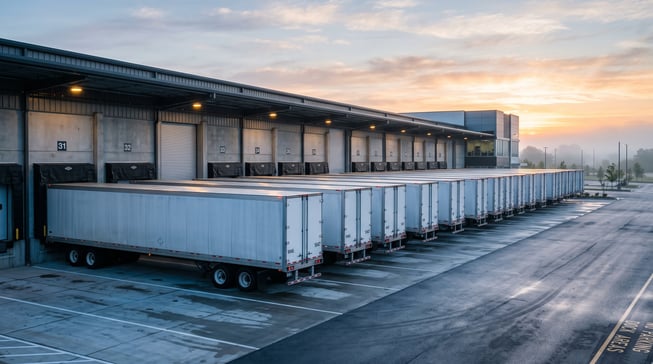 Lined Up Dry Vans