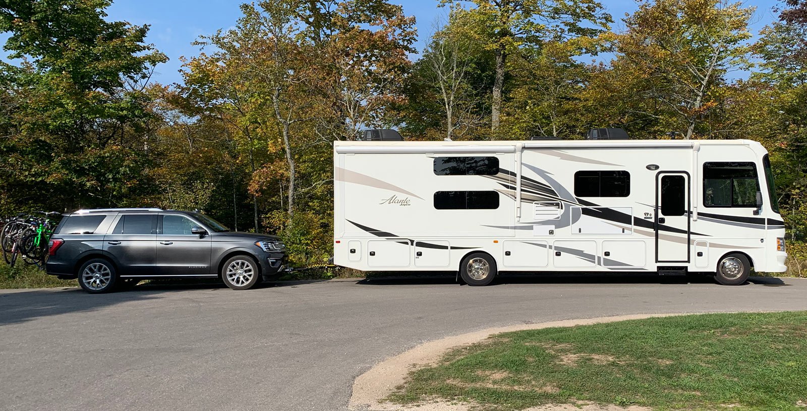 The RV and Truck we used to tour national parks